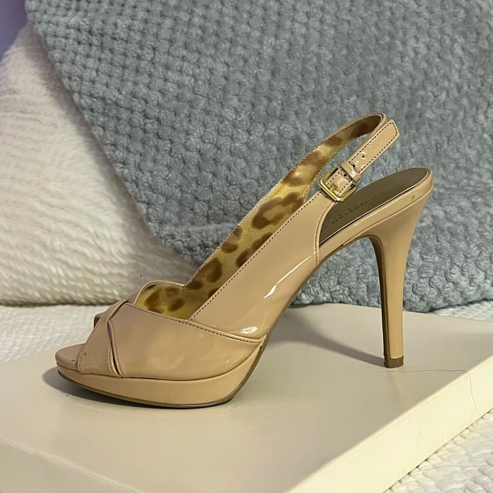 Nude Peep Toe Heels
